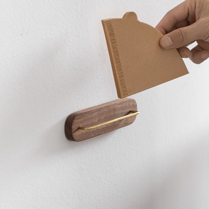 Suport de hârtie de filtru pentru cafea montat pe perete, stil minimalist, formă conică V60, universal