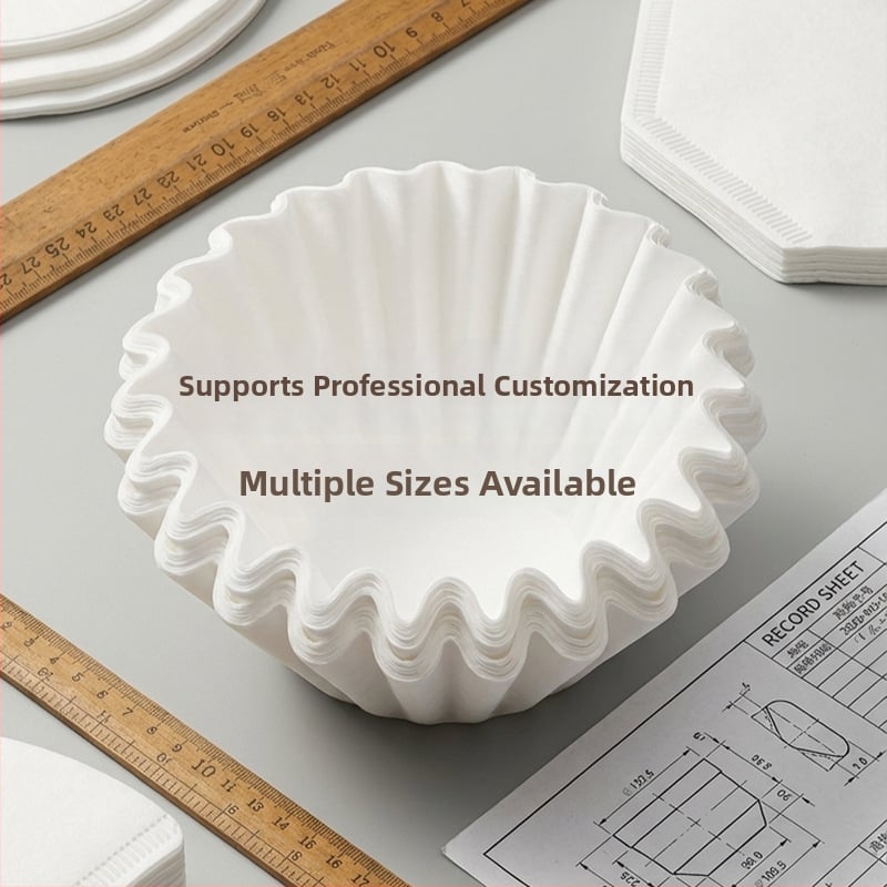 Filtru de cafea din fibre nețesute, filtrare rapidă, 185 mm, formă de tort, pentru cafea la pour-over, 1–4 cești, 50 de coli într-un pachet