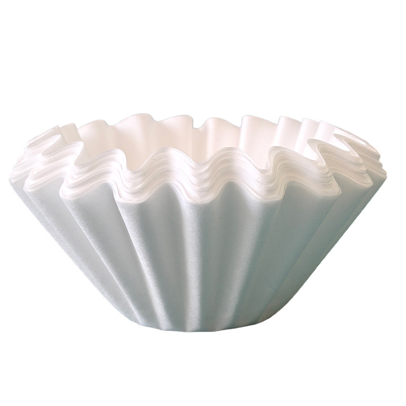 Filtru de cafea din fibre nețesute, filtrare rapidă, 185 mm, formă de tort, pentru cafea la pour-over, 1–4 cești, 50 de coli într-un pachet