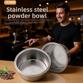 Set de cafea pentru drip manual, cu filtru din oțel inoxidabil, pâlnie pentru pulbere, bol pentru pulbere și cântar; capacitate 51 porții