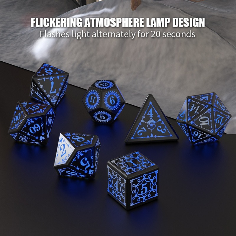 Punjive svjetleće višestrane kocke za Dungeons & Dragons