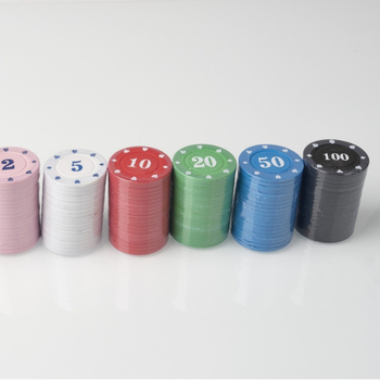 Set poker žetona s kutijom, ABS materijal, 100 komada u kutiji, boje: bijela, crvena, plava, zelena, crna, edukativne novčiće za prostorije za igre