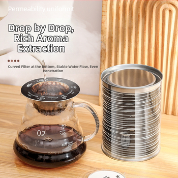 Yan Jie UFO filter papier na kávu pre pour-over a drip kávu, filter papier pre mletú kávu, UFO drip vrecúško v plechovke