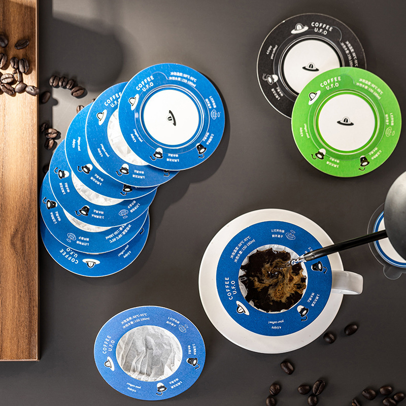 Yan Jie filtru de cafea UFO, hârtie pentru pour-over și drip coffee, filtru pentru cafea măcinată, pungă UFO drip în conservă