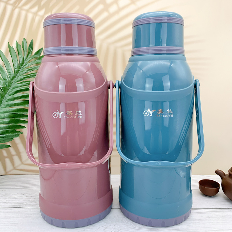 Termos casnic din plastic, capacitate 3,2 L, potrivit pentru cămine studențești, liner interior izolat