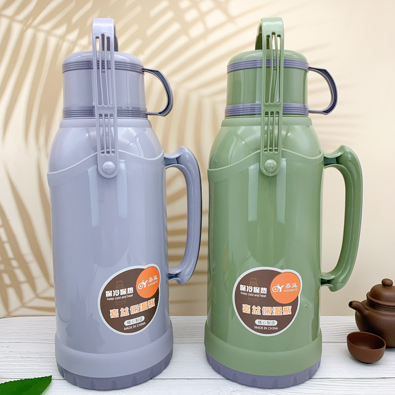 Termos casnic din plastic, capacitate 3,2 L, potrivit pentru cămine studențești, liner interior izolat