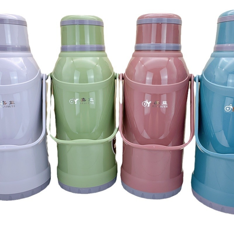 Termos casnic din plastic, capacitate 3,2 L, potrivit pentru cămine studențești, liner interior izolat