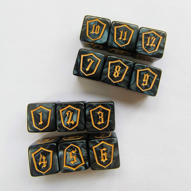 MTG kockice sa znakovima plus i minus, 16 mm, D6, s simbolom pravog kuta, višebojne, za matematičko učenje