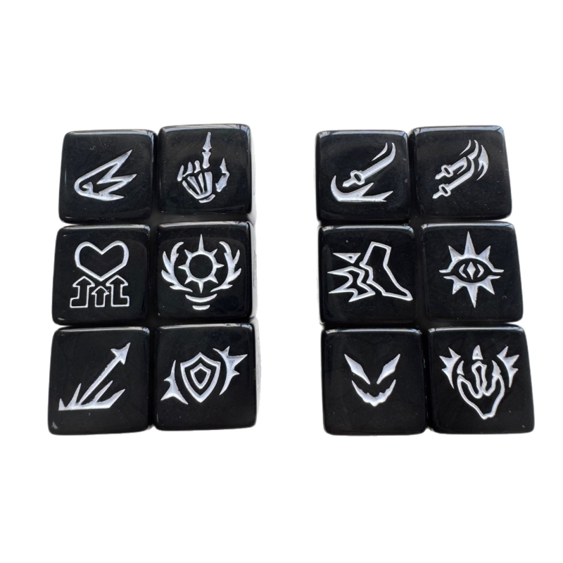 MTG kockice sa znakovima plus i minus, 16 mm, D6, s simbolom pravog kuta, višebojne, za matematičko učenje