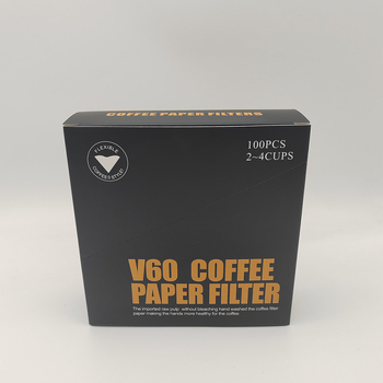 Filtru de cafea V60 în formă conică – hârtie de filtrare din pulpă de lemn nealbită, pungă de filtrare în culoare lemn, filtru în formă de V