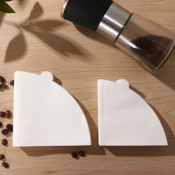 Filtru de cafea V60 în formă conică – hârtie de filtrare din pulpă de lemn nealbită, pungă de filtrare în culoare lemn, filtru în formă de V