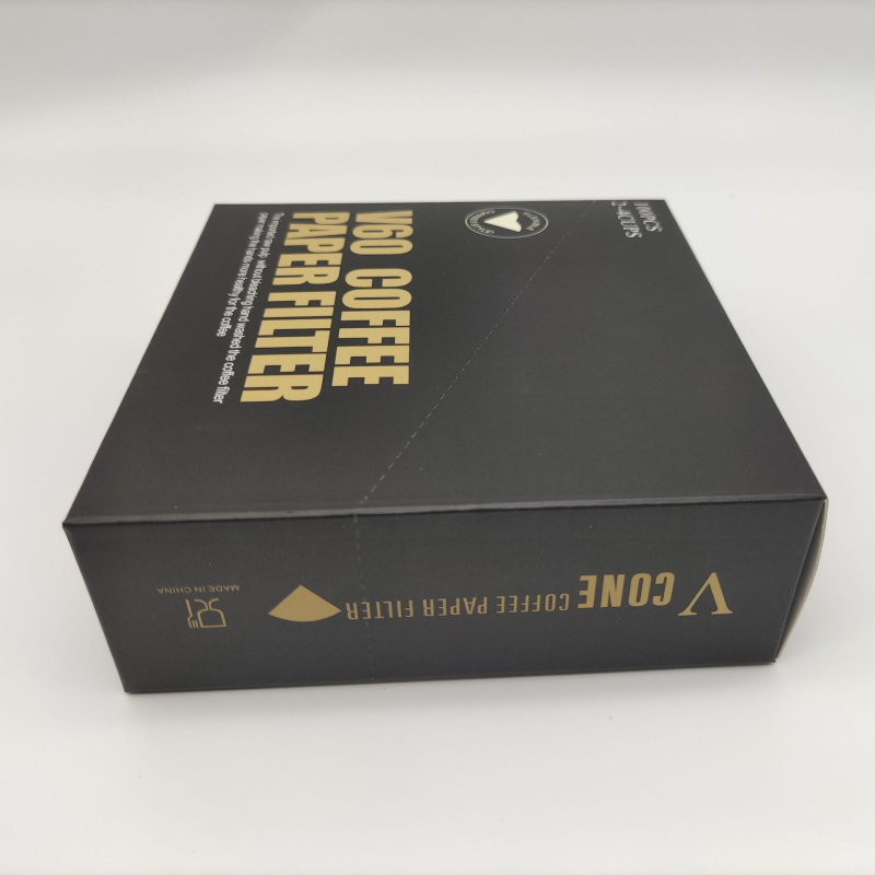 Filtru de cafea V60 în formă conică – hârtie de filtrare din pulpă de lemn nealbită, pungă de filtrare în culoare lemn, filtru în formă de V