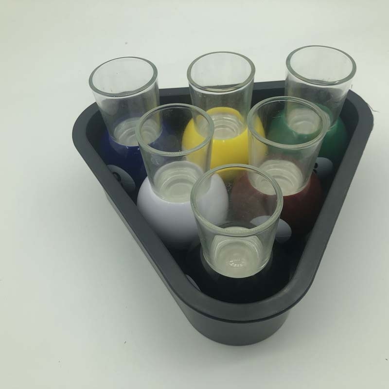 Plastični trokut za biljar s 6 čašama i 6 loptica, igra za ispijanje