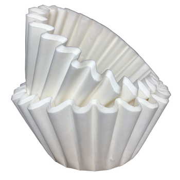 Filtru de cafea alb, în formă de bol, margine ondulată, 200 × 80 mm, 100 foi