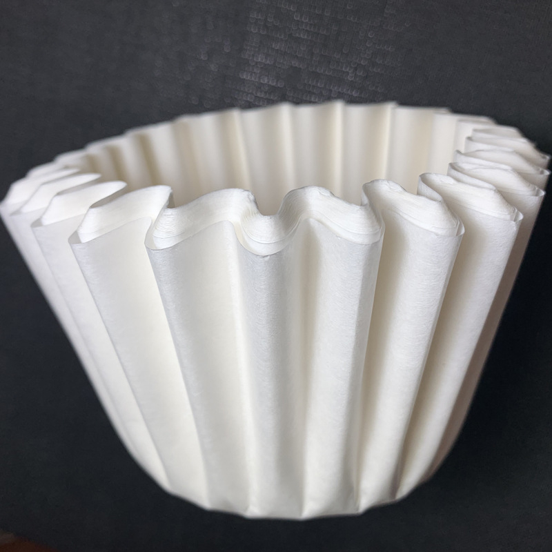 Filtru de cafea alb, în formă de bol, margine ondulată, 200 × 80 mm, 100 foi