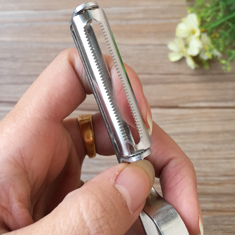 Curățător de fructe din oțel inoxidabil, în formă de periuță de dinți, grosime 1,5 mm, instrument de bucătărie multifuncțional