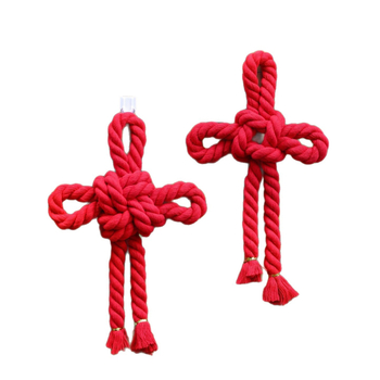 Pandantiv handmade cu nod chinezesc pentru ușă, decor interior DIY, din bumbac