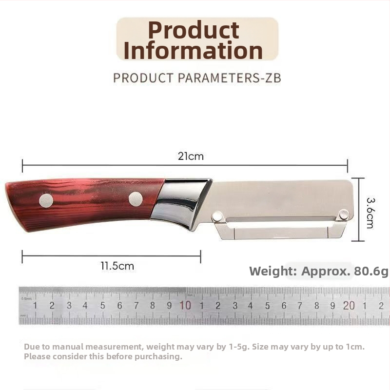 Cuțit de decojit din oțel inoxidabil 3Cr13, instrument de bucătărie pentru decojit zahăr din trestie, salată și dovleac