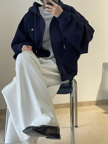 Seizprojects Ženski hoodie s kapuljačom i izvezenim natpisom, korejski casual sportski stil, širokog kroja