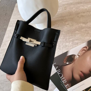 Bucket torba od kože prvog sloja, torbica za telefon, ženska vintage Kelly‑inspirirana torba, kompaktna ručna i crossbody torba