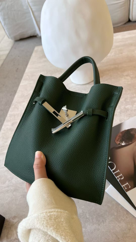 Bucket torba od kože prvog sloja, torbica za telefon, ženska vintage Kelly‑inspirirana torba, kompaktna ručna i crossbody torba