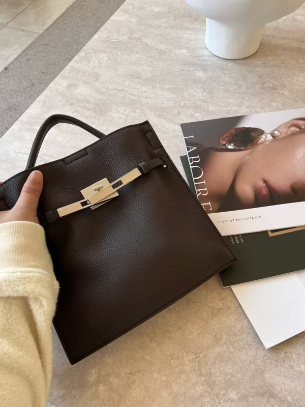 Bucket torba od kože prvog sloja, torbica za telefon, ženska vintage Kelly‑inspirirana torba, kompaktna ručna i crossbody torba