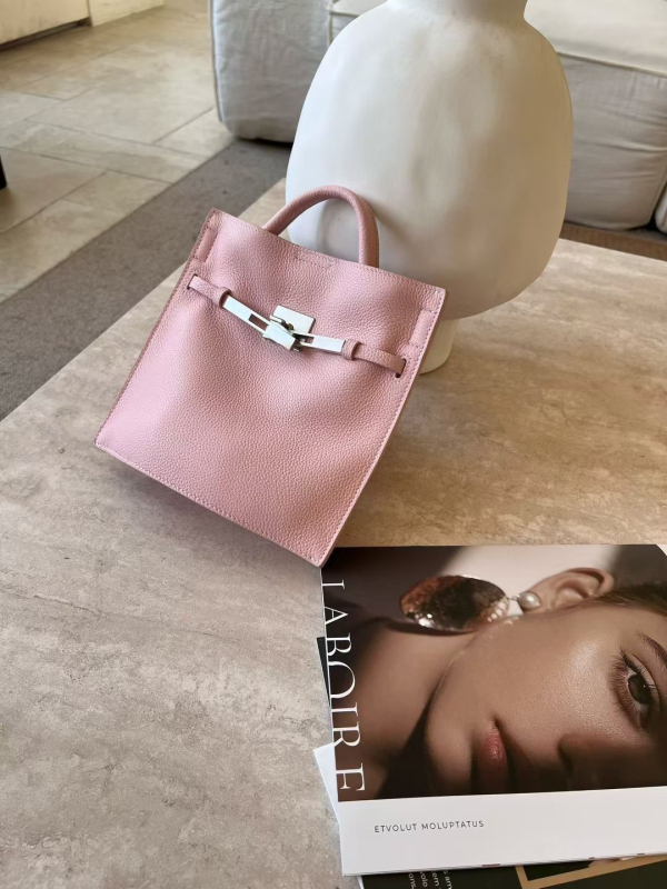 Bucket torba od kože prvog sloja, torbica za telefon, ženska vintage Kelly‑inspirirana torba, kompaktna ručna i crossbody torba