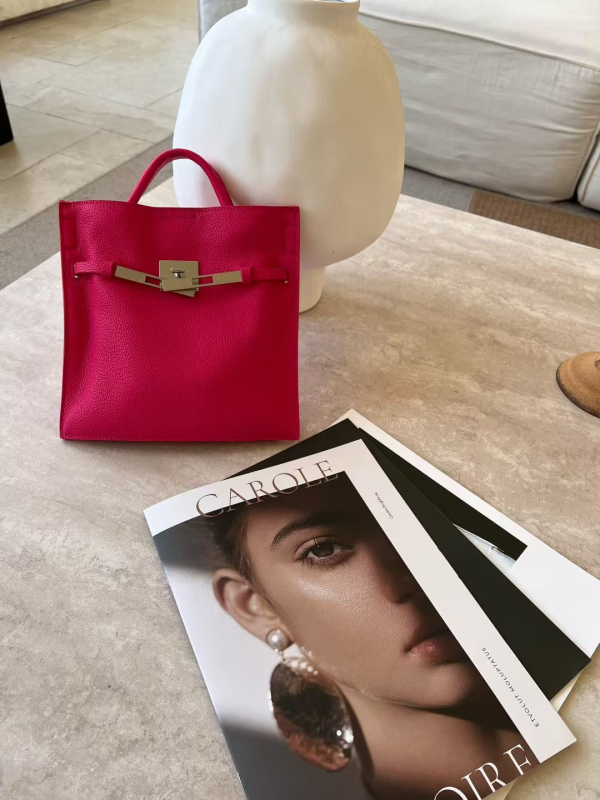 Bucket torba od kože prvog sloja, torbica za telefon, ženska vintage Kelly‑inspirirana torba, kompaktna ručna i crossbody torba