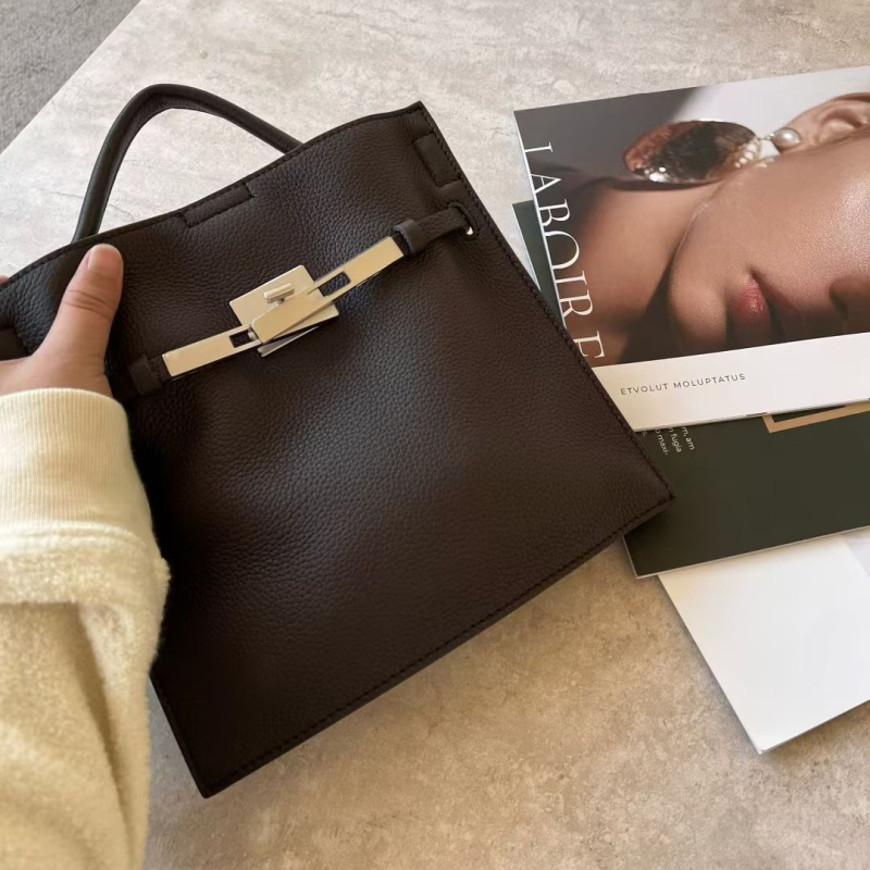 Bucket torba od kože prvog sloja, torbica za telefon, ženska vintage Kelly‑inspirirana torba, kompaktna ručna i crossbody torba