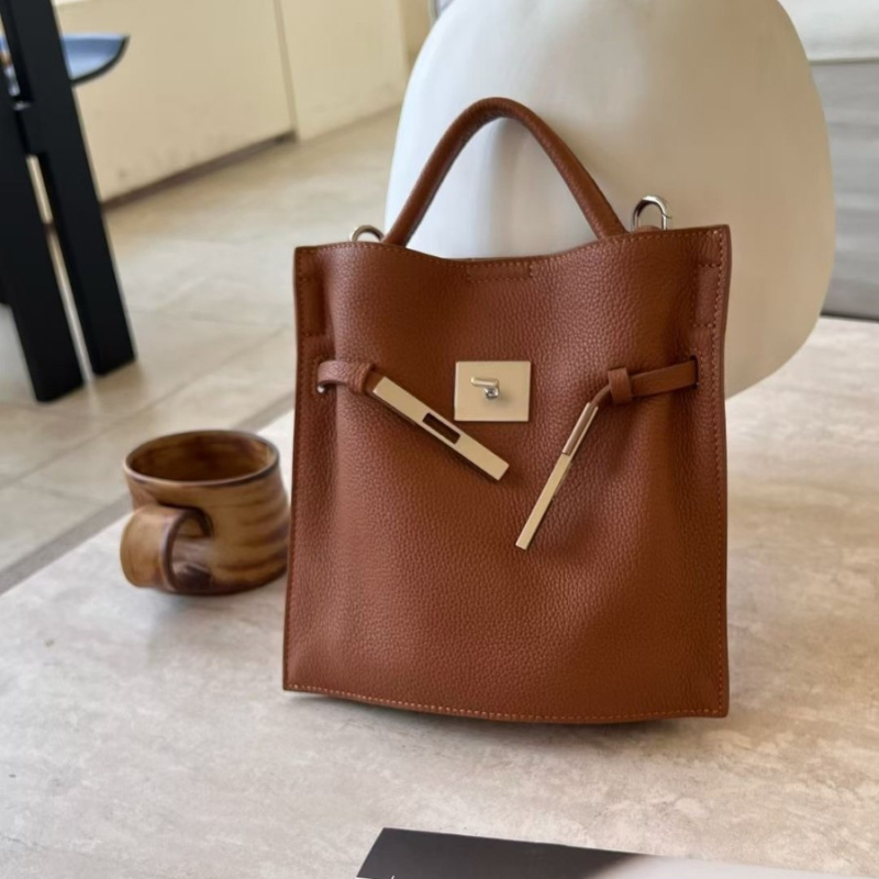 Bucket torba od kože prvog sloja, torbica za telefon, ženska vintage Kelly‑inspirirana torba, kompaktna ručna i crossbody torba