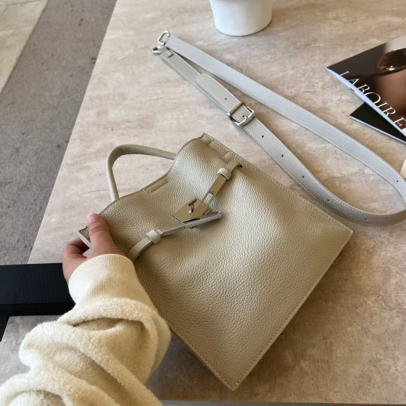 Bucket torba od kože prvog sloja, torbica za telefon, ženska vintage Kelly‑inspirirana torba, kompaktna ručna i crossbody torba