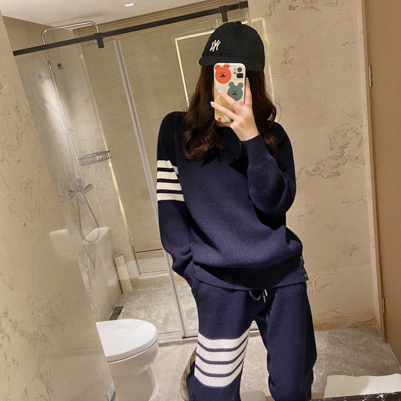 2025 jesen-zimski waffle casual sportski set za žene, široka dukserica i dugi hlaće, Star Collection
