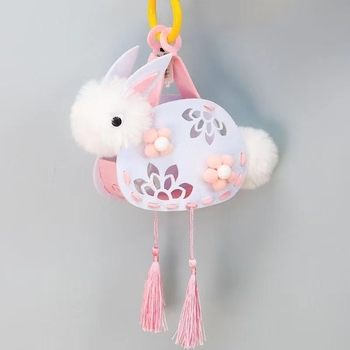 Kit DIY pentru copii: felinar mic cu iepuraș pentru agățat — stil antic