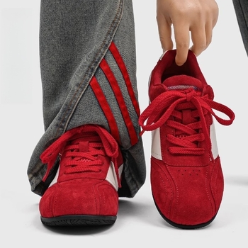 Crvene unisex tenisice s debelim potplatom, ljetne sportske i casual tenisice za parove, trendy