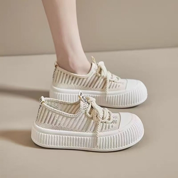 Ženske mrežaste tenisice za ljeto, prozračne, slip-on, s debelim potplatom