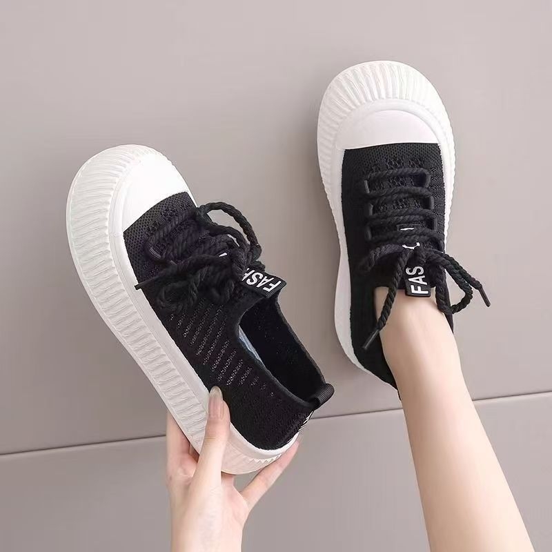 Ženske mrežaste tenisice za ljeto, prozračne, slip-on, s debelim potplatom