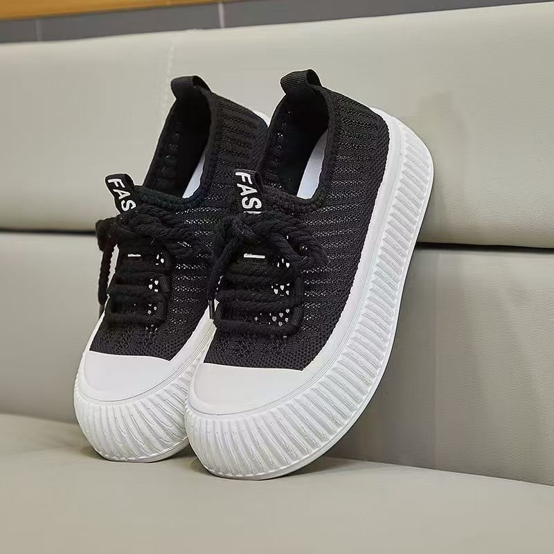 Ženske mrežaste tenisice za ljeto, prozračne, slip-on, s debelim potplatom