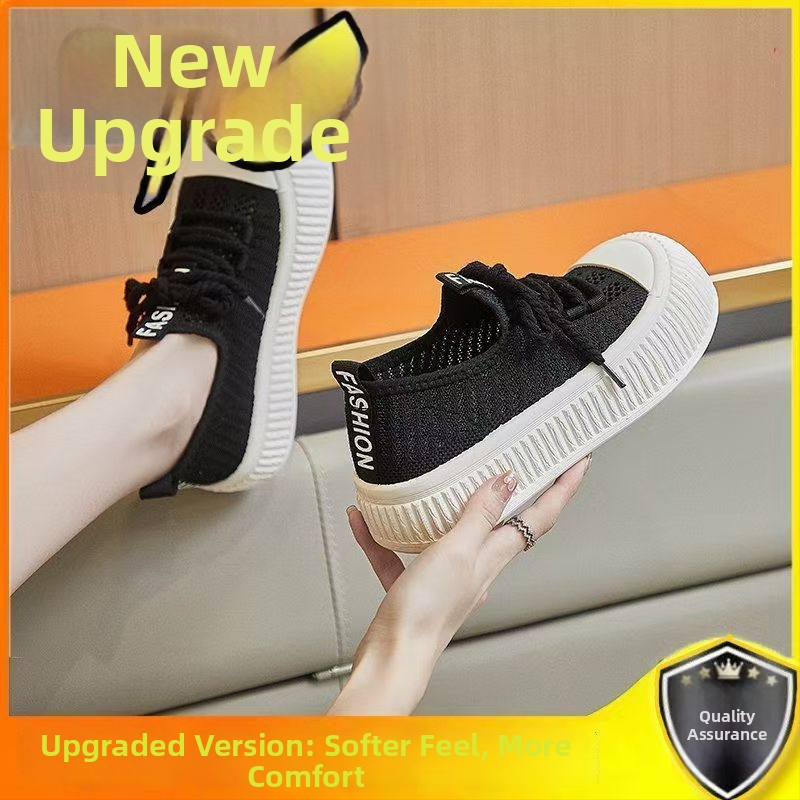 Ženske mrežaste tenisice za ljeto, prozračne, slip-on, s debelim potplatom