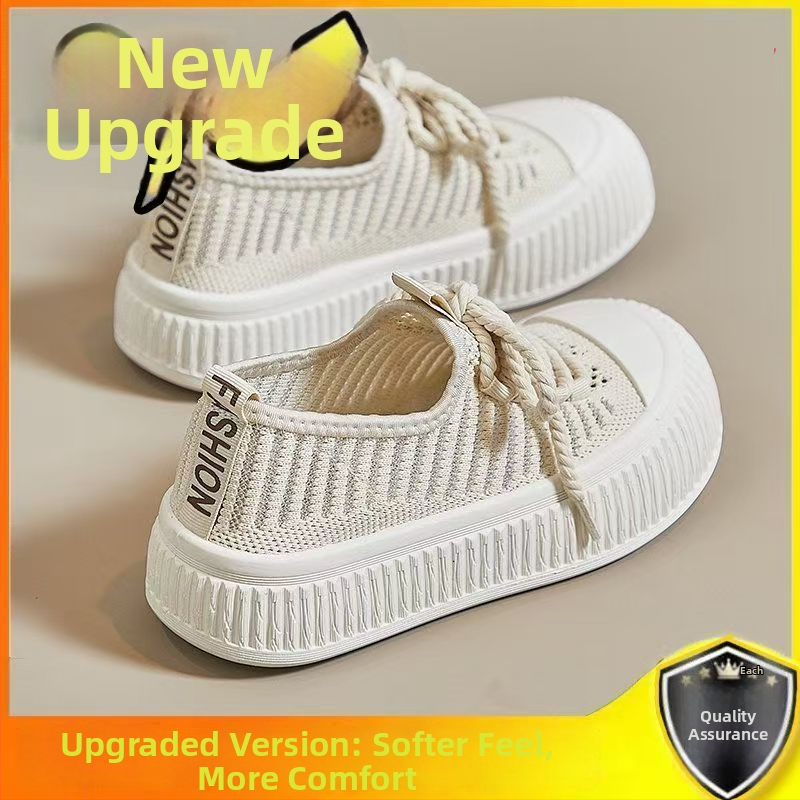 Ženske mrežaste tenisice za ljeto, prozračne, slip-on, s debelim potplatom