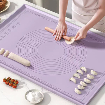 Covoraș de aluat din silicon alimentar, mărit și îngroșat, antiaderent, anti-vărsare, suprafață de întins aluatul în bucătărie