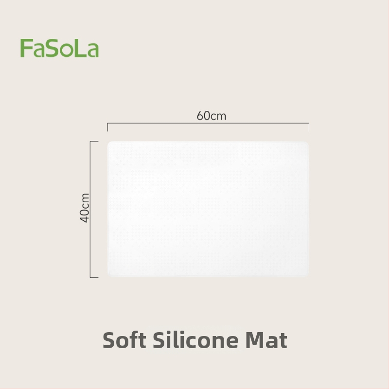 FaSoLa Covoraș de silicon pentru frământat aluatul — Protecție transparentă pentru masă, antiderapant, durabilă, impermeabilă, rezistentă la ulei, rezistentă la temperaturi înalte, plăcuță de copt