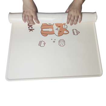 Set mare de covorașe din silicon antibacterian pentru bucătărie și frământat aluat, silicon alimentar de calitate, design pisică norocoasă
