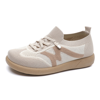 Ženske svakodnevne tenisice s fly-knit gornjim dijelom, niski profil, slip-on, dizajn s blok bojama