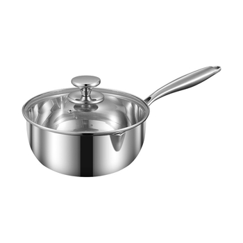 Trei straturi din oțel inox, oală Yukihira în stil japonez, pentru uz casnic, antiaderentă, pentru supe și tăiței, mică oală pentru lapte