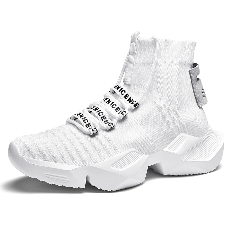 Jesenske muške tenisice Flyknit, srednje visoke, sock sneakers, dad shoes, Minsi Xiusi, model 8881