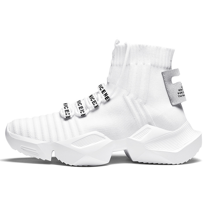 Jesenske muške tenisice Flyknit, srednje visoke, sock sneakers, dad shoes, Minsi Xiusi, model 8881