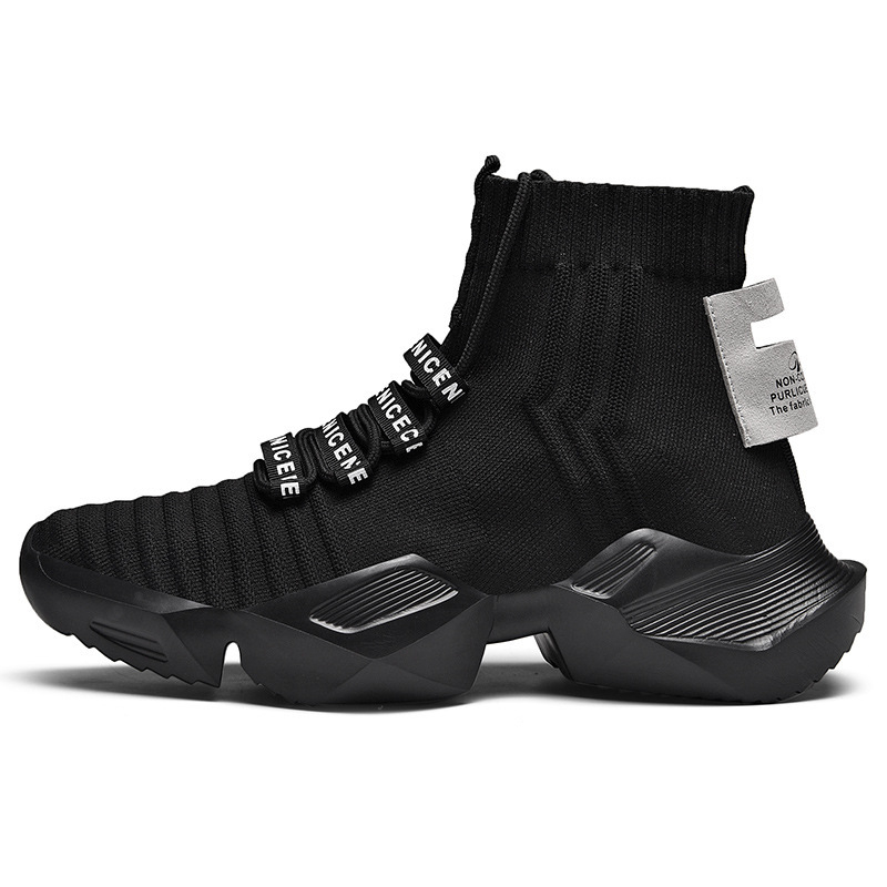 Jesenske muške tenisice Flyknit, srednje visoke, sock sneakers, dad shoes, Minsi Xiusi, model 8881