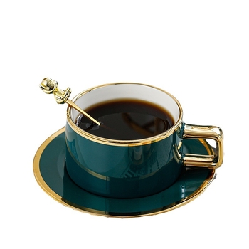 Set de cești de cafea din ceramică și farfurioare, în stil european, pentru uz casnic, design rafinat pentru ceaiul de după-amiază