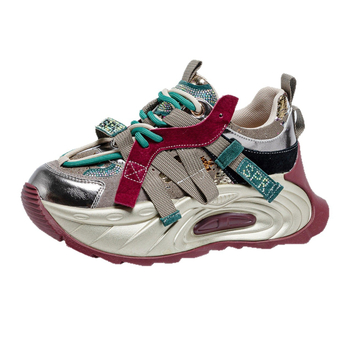 Ženske tenisice Dad Shoes, prava koža, europski stil, retro dizajn, debeli potplat, udobne svakodnevne tenisice