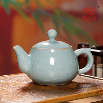 Longquan Celadon 2024 Gongfu Teáskészlet – Kerámiás Teáskanna és Teáscsésze, Elegáns Otthoni Használatra